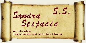 Sandra Stijačić vizit kartica